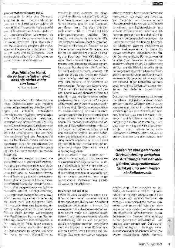 Vorschauseite 2: Von der Hilfe und dem Geholfen-werden