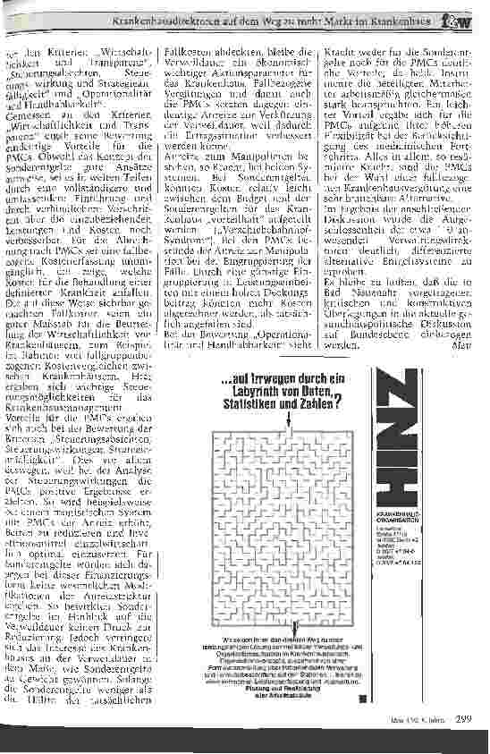 Vorschauseite 3: Krankenhausdirektoren auf dem Weg zu mehr Markt im Krankenhaus