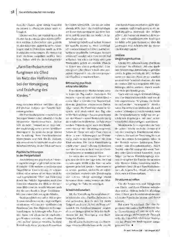 Vorschauseite 3: Familienhebammen im Einsatz