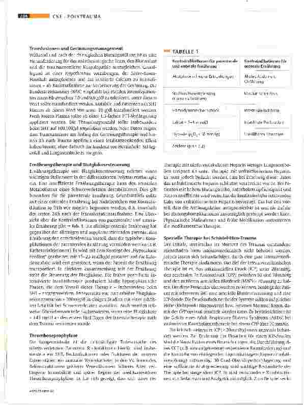 Vorschauseite 3: Intensivmedizinische Versorgung polytraumatisierter Patienten