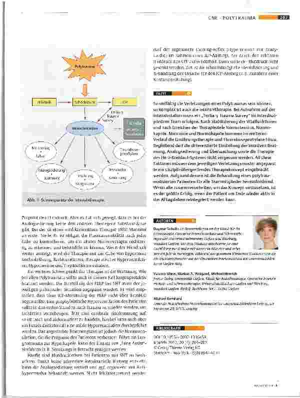 Vorschauseite 4: Intensivmedizinische Versorgung polytraumatisierter Patienten