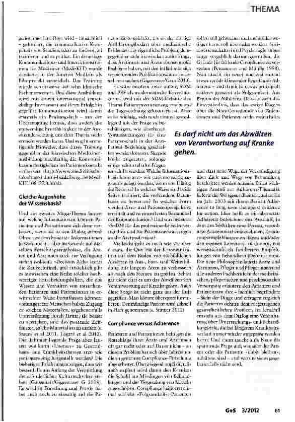 Vorschauseite 3: Versorgungsforschung und die Patientenperspektive