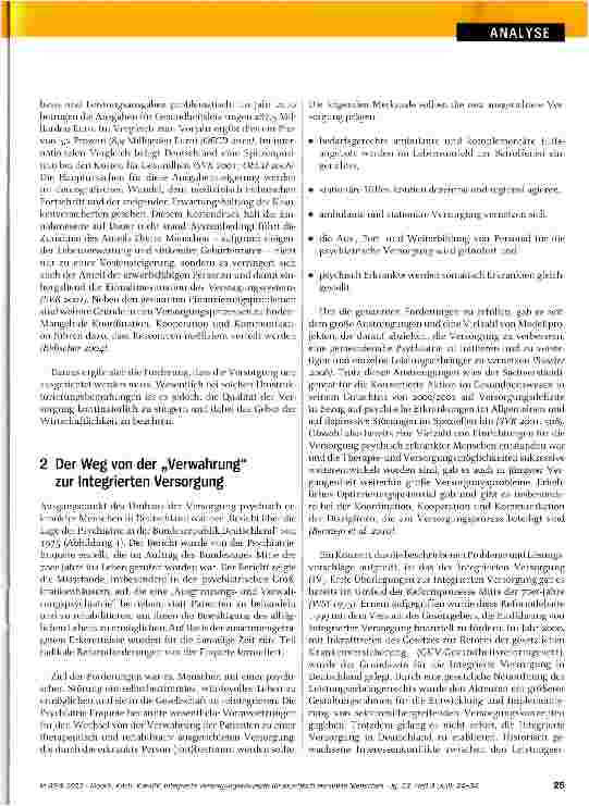 Vorschauseite 2: Integrierte Versorgungskonzepte für psychisch erkrankte Menschen