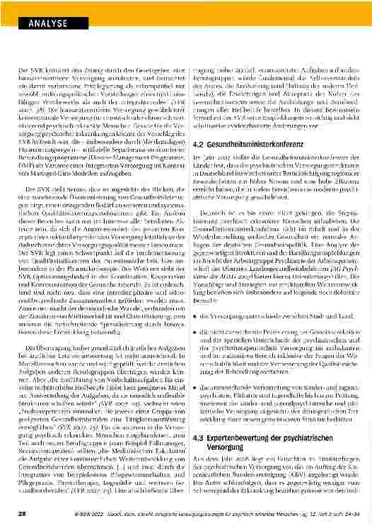 Vorschauseite 5: Integrierte Versorgungskonzepte für psychisch erkrankte Menschen