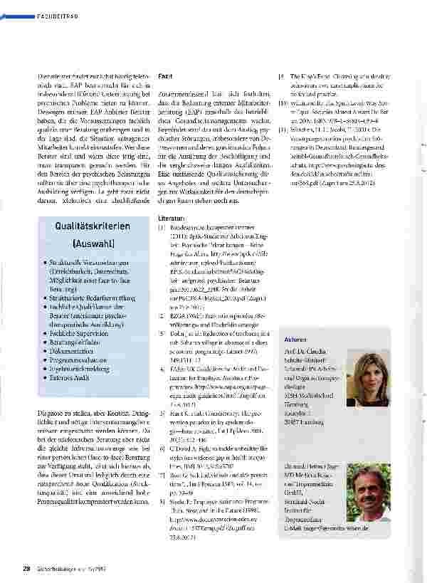 Vorschauseite 5: Employee Assistance Program (EAP) und Betriebliches Gesundheitsmanagement (BGM)