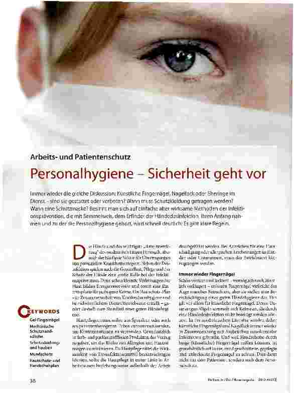 Vorschauseite 1: Personalhygiene - Sicherheit geht vor