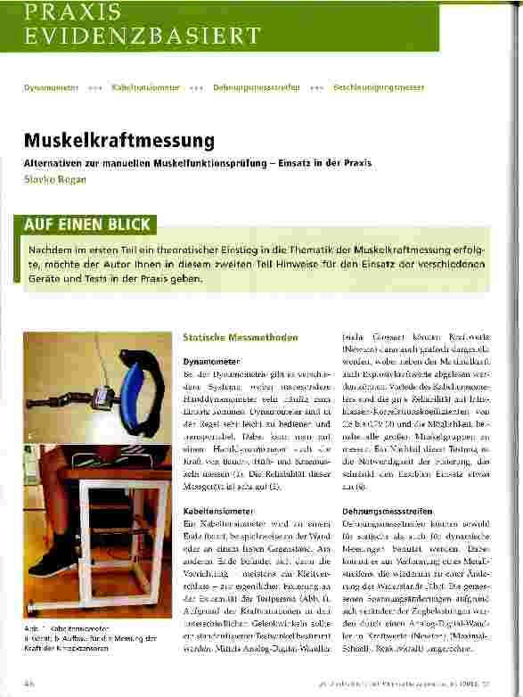 Vorschauseite 1: Muskelkraftmessung
