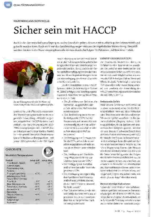 Vorschauseite 1: Sicher sein mit HACCP