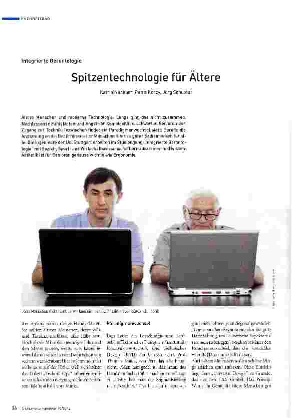 Vorschauseite 1: Spitzentechnologie für Ältere