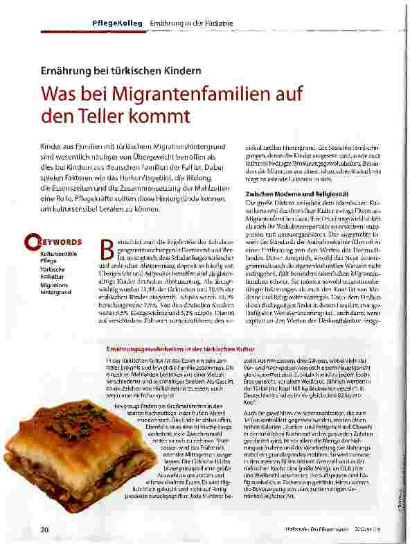 Vorschauseite 1: Was bei Migrantenfamilien auf den Teller kommt