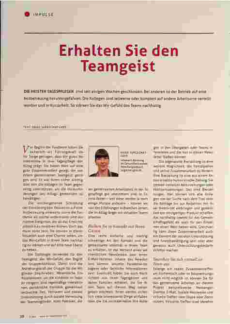 Vorschauseite 1: Erhalten Sie den Teamgeist.