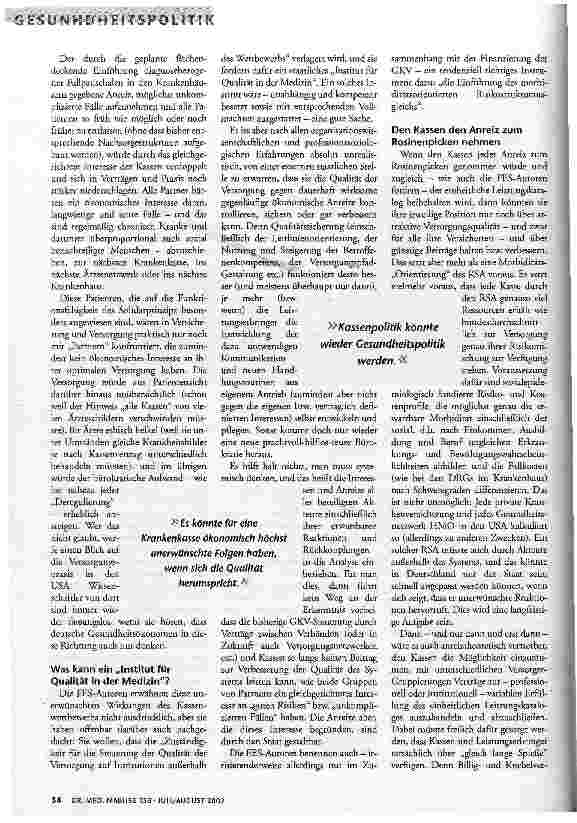 Vorschauseite 3: Reform für die Zukunft oder programmierter Niedergang?