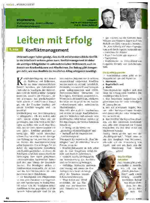 Vorschauseite 1: Leiten mit Erfolg 5. Teil: Konfliktmanagement