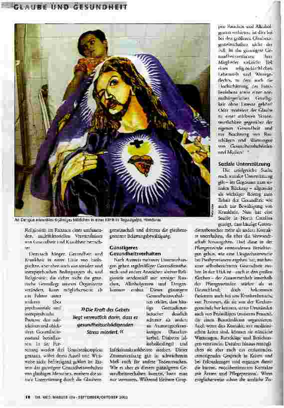 Vorschauseite 3: Religiöser Glaube - ein Gesundheitsfaktor