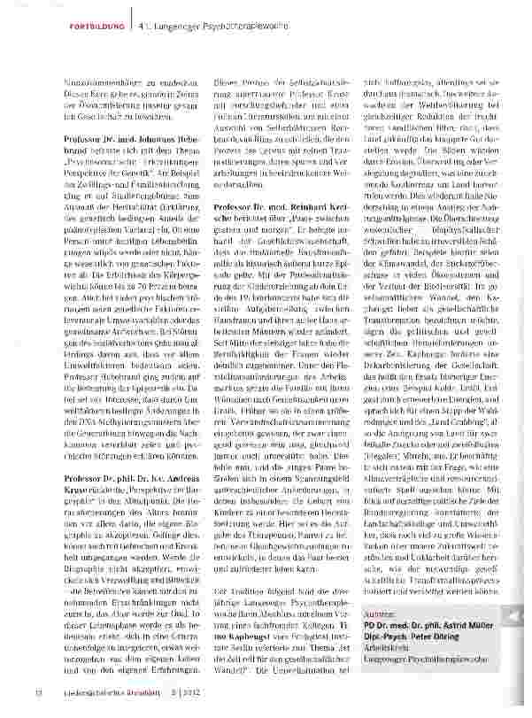Vorschauseite 3: Chancen von Psychotherapie - auf dem Weg vom Heute ins Morgen