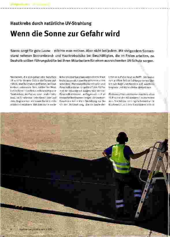 Vorschauseite 1: Wenn die Sonne zur Gefahr wird