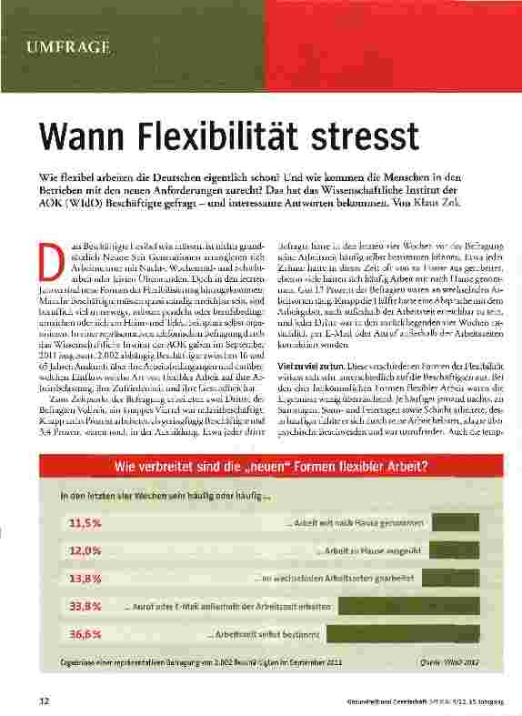 Vorschauseite 1: Wann Flexibilität stresst