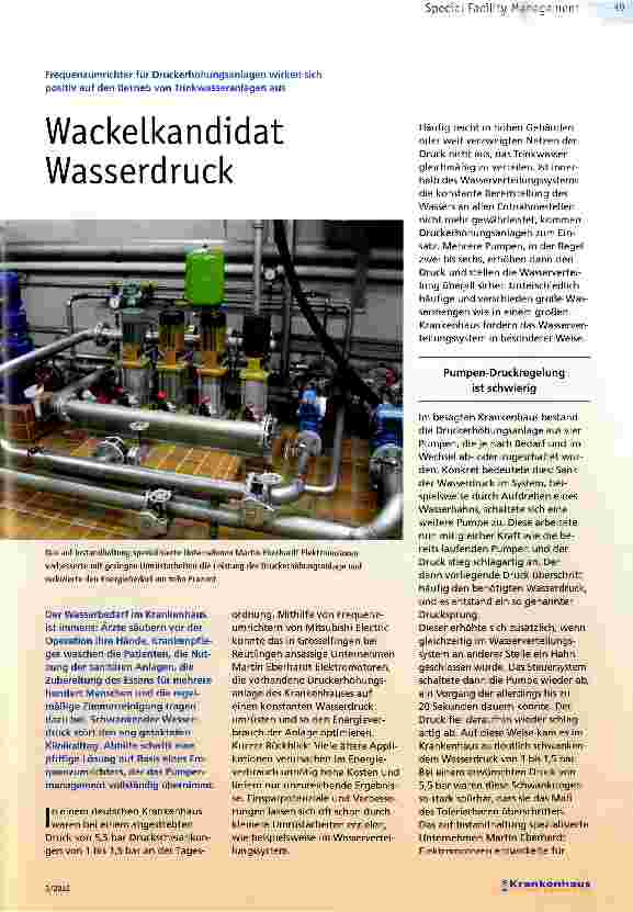 Vorschauseite 1: Wackelkandidat Wasserdruck