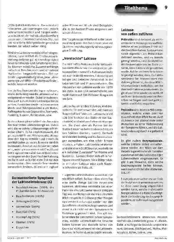 Vorschauseite 6: Laktoseintoleranz - Eine ganz normale „Krankheit