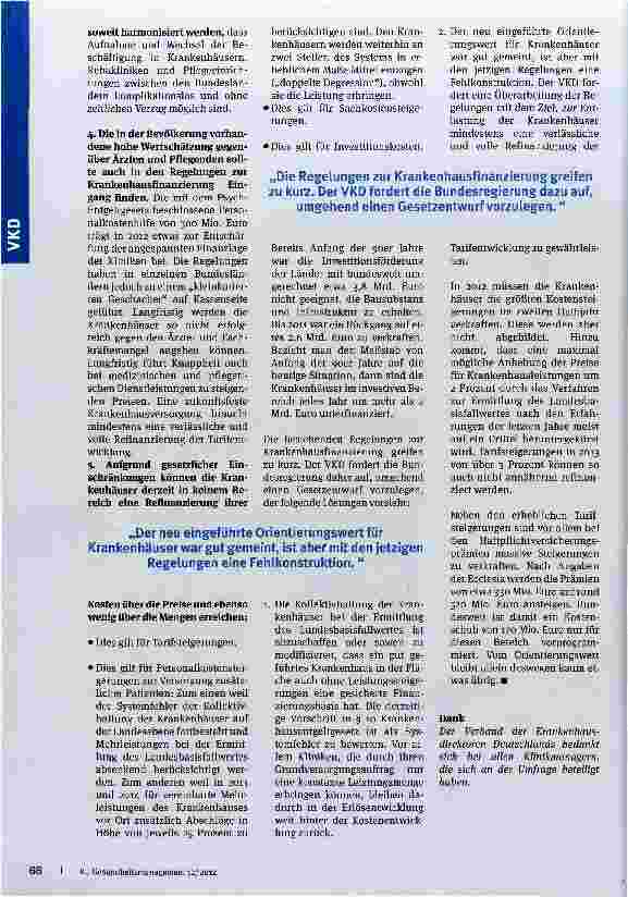 Vorschauseite 4: Der Mangel verschärft sich Ergebnisse der VKD-Umfrage zur Personalsituation in deutschen Krankenhäusern/Empfehlungen an die Politik