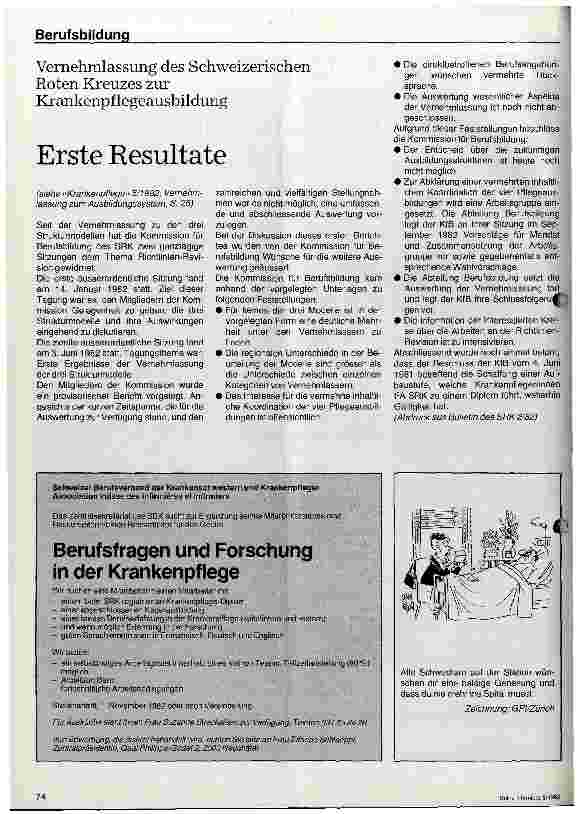 Vorschauseite 2: Einige Gedanken zur geplanten Grundausbildung der Gemeindekrankenschwester
