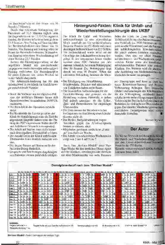 Vorschauseite 3: Etappenziel Berliner Modell Beteitschaftsdienste / Neugestaltung