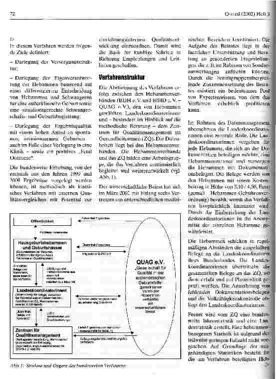 Vorschauseite 2: Professionelle Qualitätsentwicklung in der außerklinischen Geburtshilfe Bundesweite Erhebung von Haus-, Praxisund Geburtshausgeburten