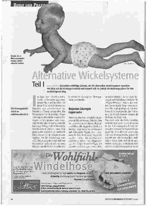 Vorschauseite 1: Alternative Wickelsysteme Teil I