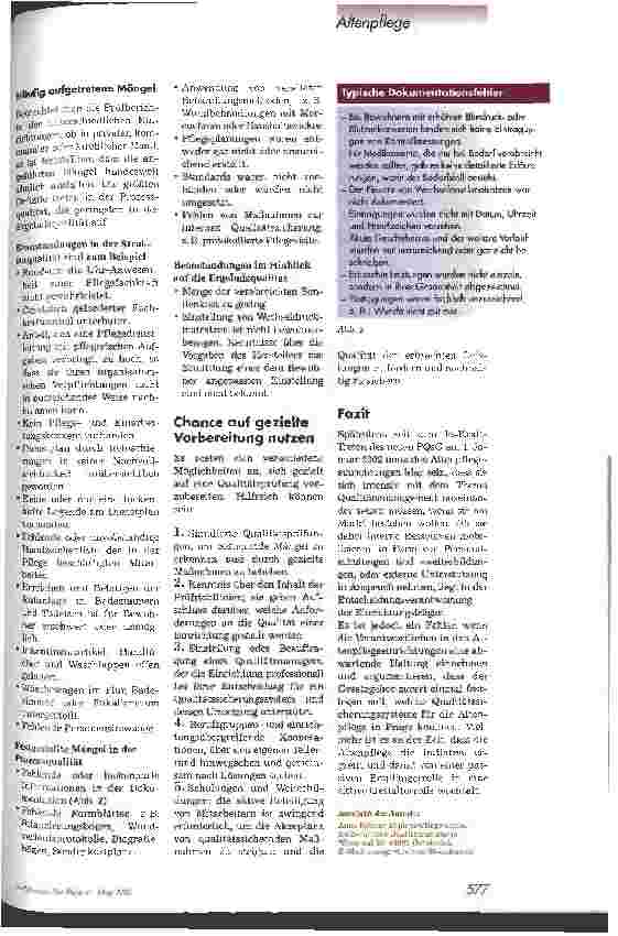 Vorschauseite 4: Qualitätsprüfungen in Einrichtungen der Altenpflege
