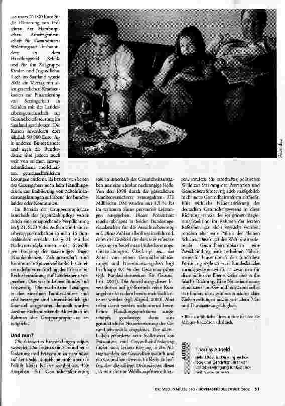 Vorschauseite 4: Präventiv diskutiert