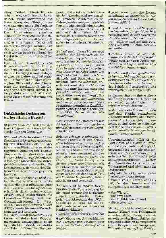 Vorschauseite 3: Handlungsorientierte Didaktik Gedanken zur Entwicklung der didaktischen Diskussion im Bildungswesen