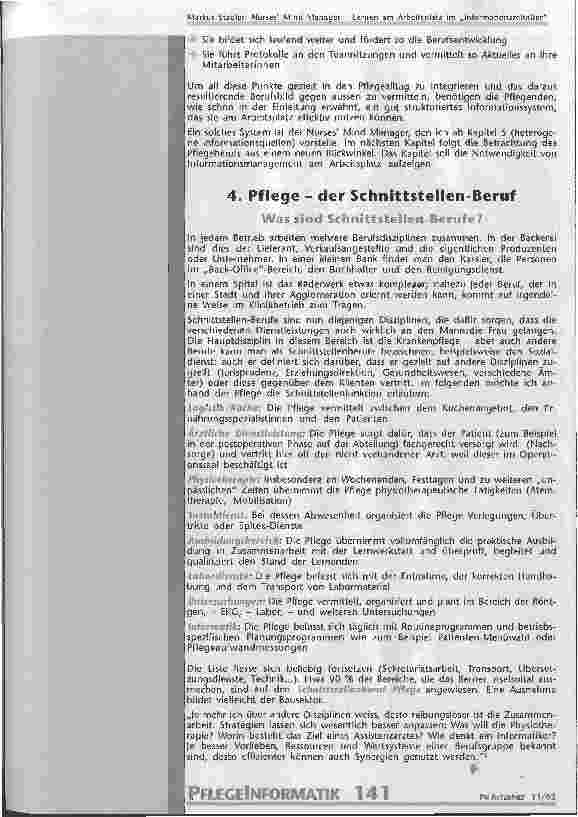 Vorschauseite 4: Nurses Mind Manager Lernen am Arbeitsplatz im Informationszeitalter