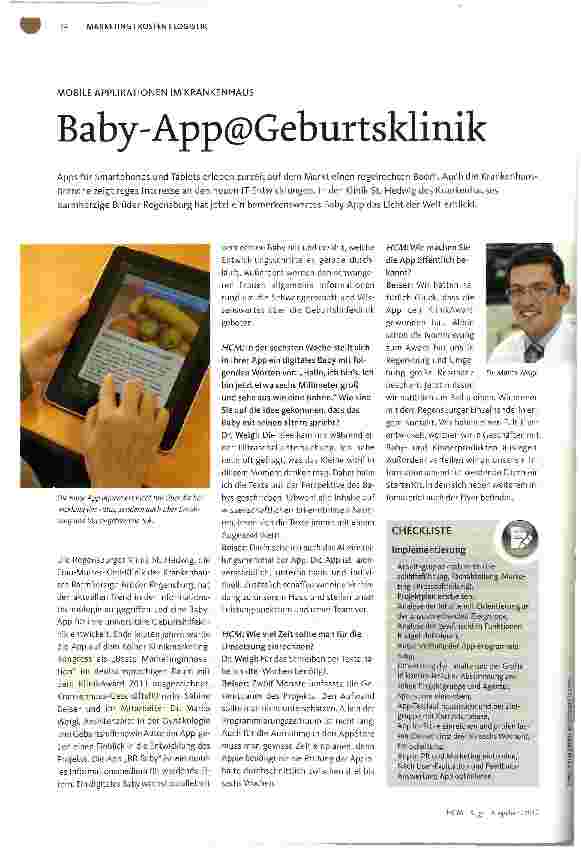 Vorschauseite 1: Baby-App@Geburtsklinik