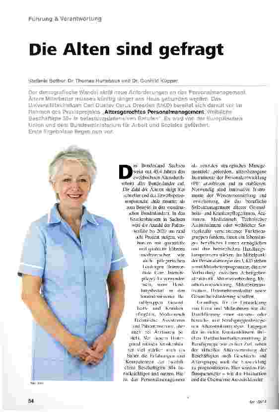Vorschauseite 1: Die Alten sind gefragt