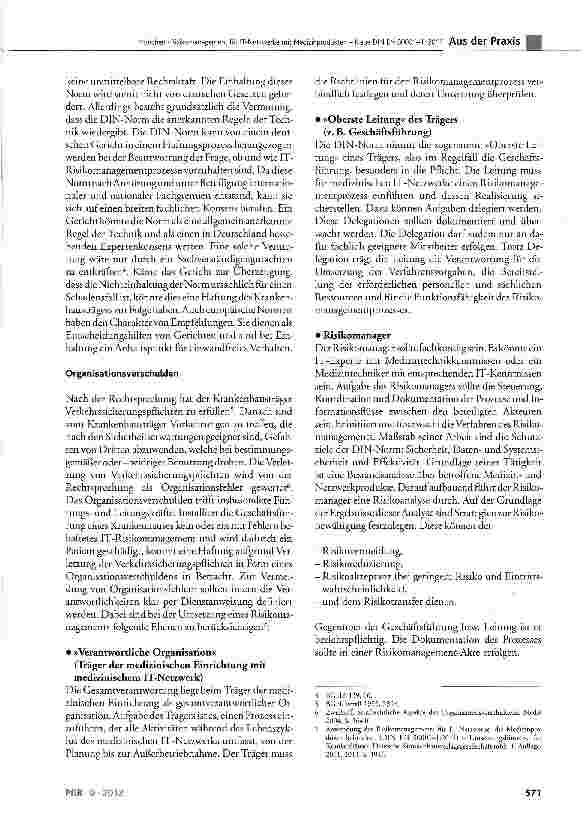 Vorschauseite 2: Risikomanagement für IT-Netzwerke mit Medizinprodukten -Neue DIN EN 80001-1:2011