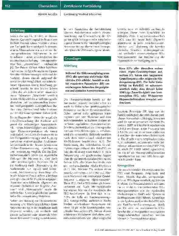 Vorschauseite 2: Neuromonitoring in der Anästhesiologie