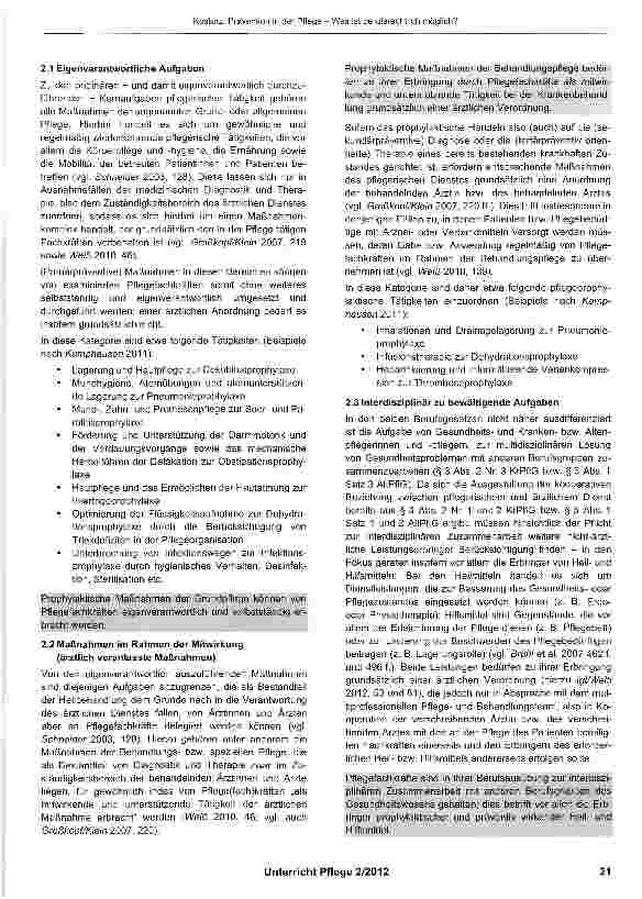 Vorschauseite 2: Prävention in der Pflege - Was ist berufsrechtlich möglich?