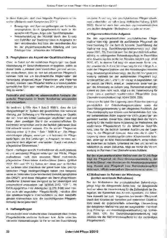 Vorschauseite 3: Prävention in der Pflege - Was ist berufsrechtlich möglich?