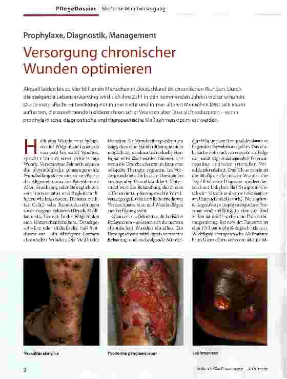 Vorschauseite 1: Versorgung chronischer Wunden optimieren
