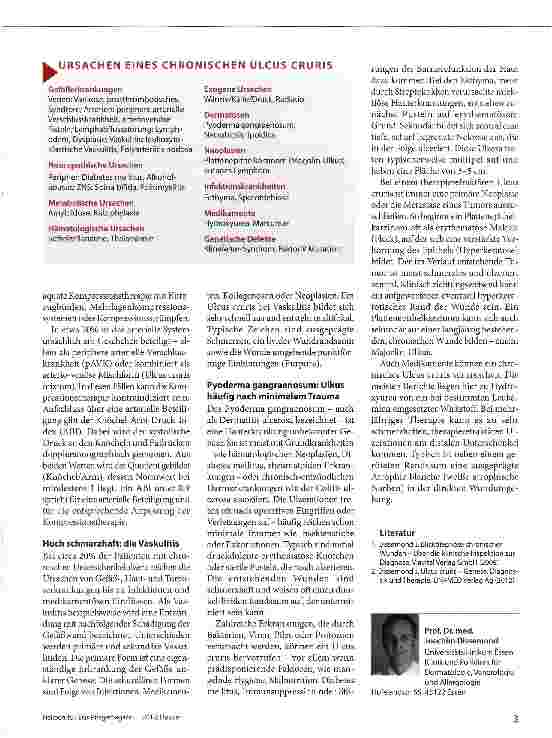 Vorschauseite 2: Versorgung chronischer Wunden optimieren
