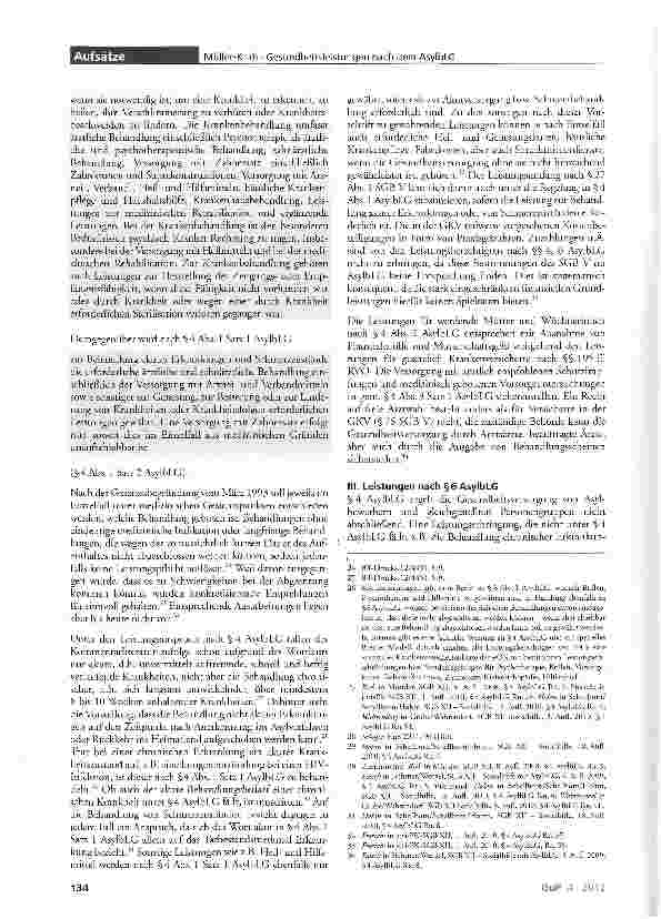 Vorschauseite 3: Die Gesundheitsleistungen für Asylbewerber nach §§4, 6 AsylbLG - gesundheitliches Existenzminimum unterhalb des Existenzminimums?