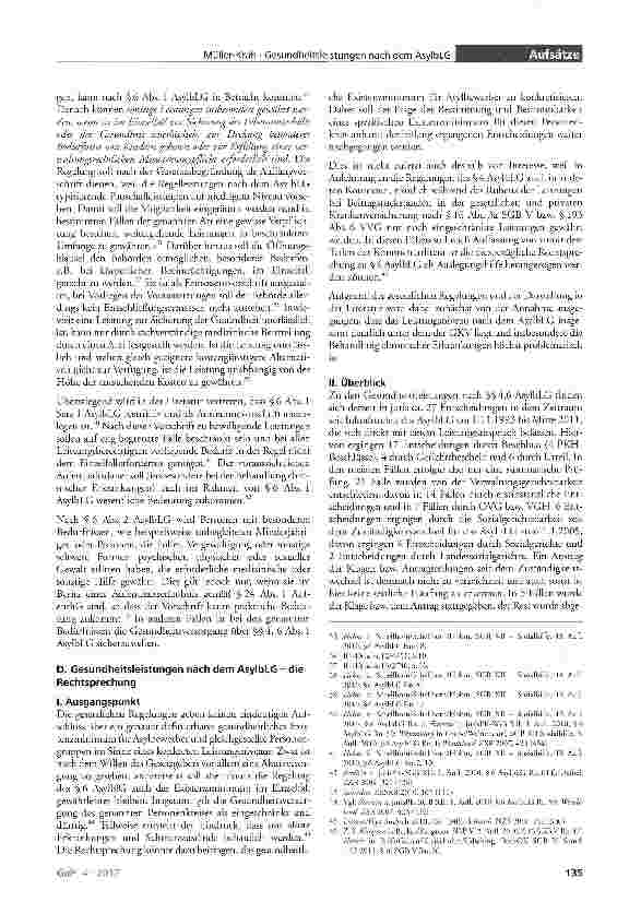 Vorschauseite 4: Die Gesundheitsleistungen für Asylbewerber nach §§4, 6 AsylbLG - gesundheitliches Existenzminimum unterhalb des Existenzminimums?