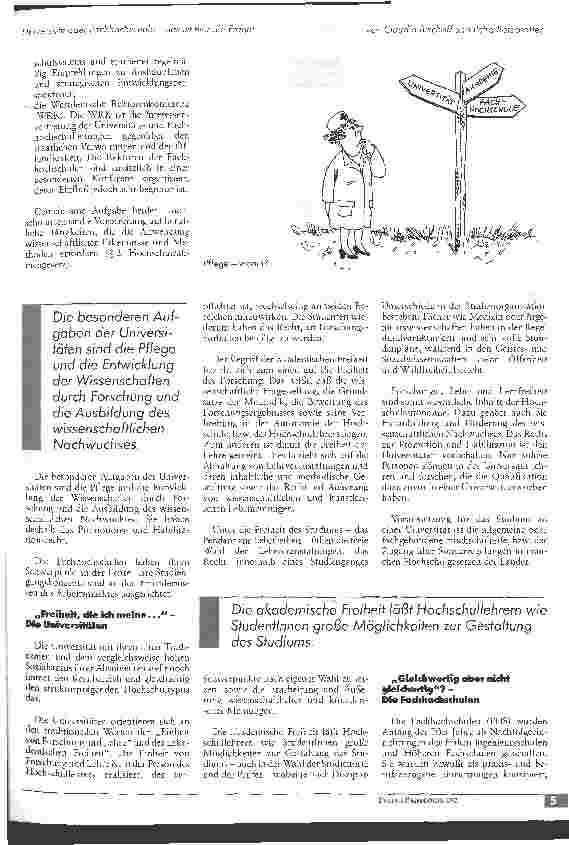 Vorschauseite 2: Universität oder Fachhochschule - das ist hier die Frage!