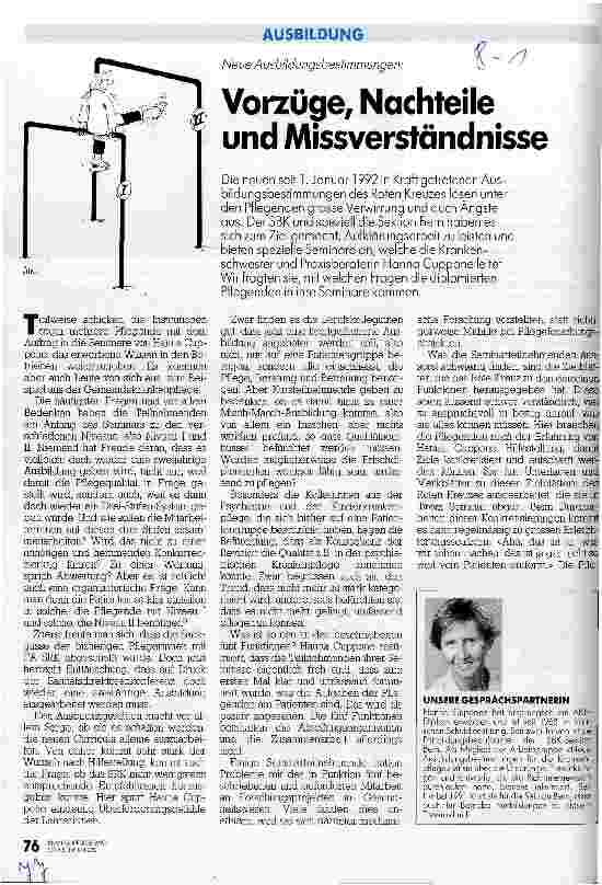 Vorschauseite 1: Vorzüge, Nachteile und Missverständnisse Neue Ausbildungsbestimmungen