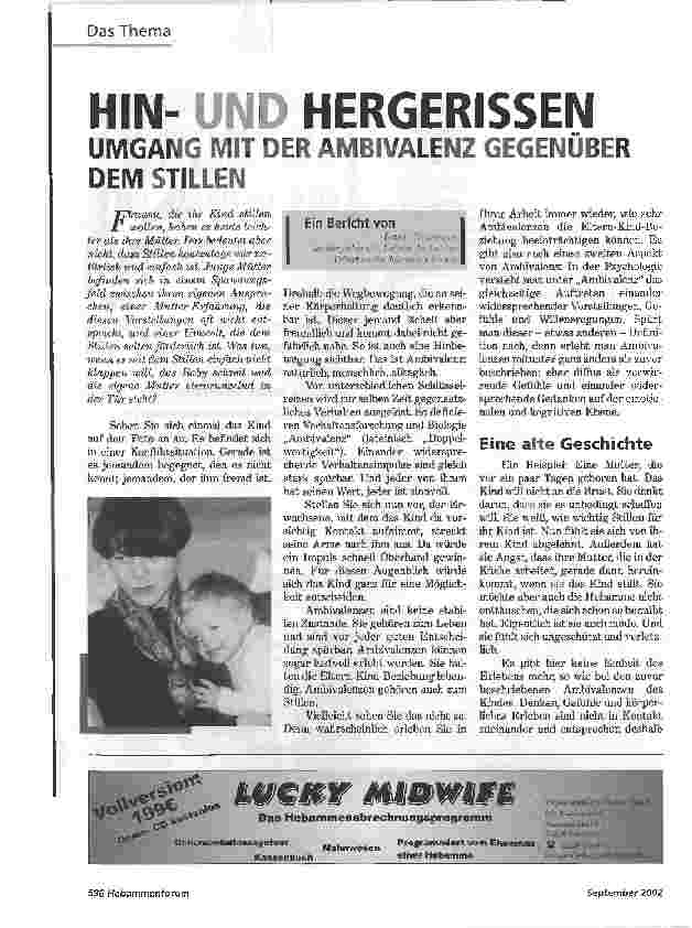 Vorschauseite 1: HIN- UND HERGERISSENUMGANG MIT DER AMBIVALENZ GEGENÜBER DEM STILLEN
