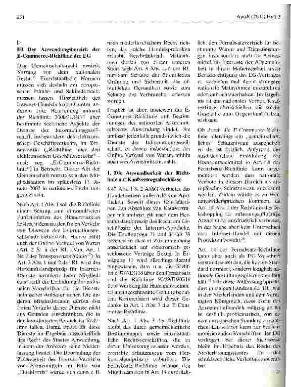 Vorschauseite 3: Rechtsfragen des Arzneimittelhandels im Internet