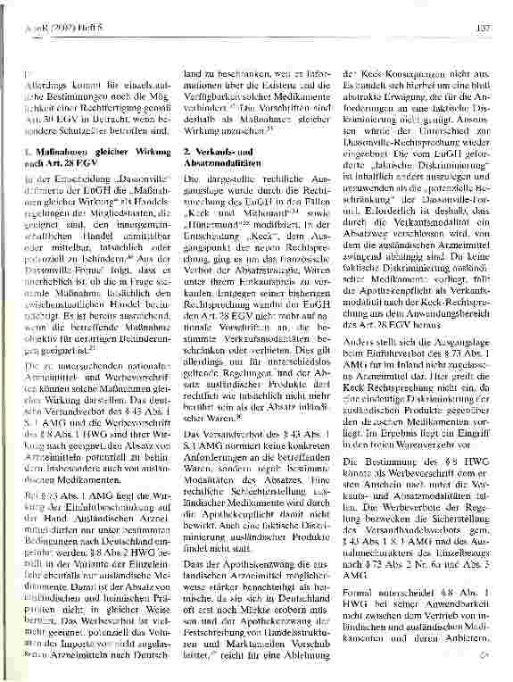 Vorschauseite 6: Rechtsfragen des Arzneimittelhandels im Internet