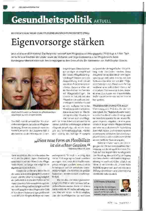 Vorschauseite 1: Eigenvorsorge stärken