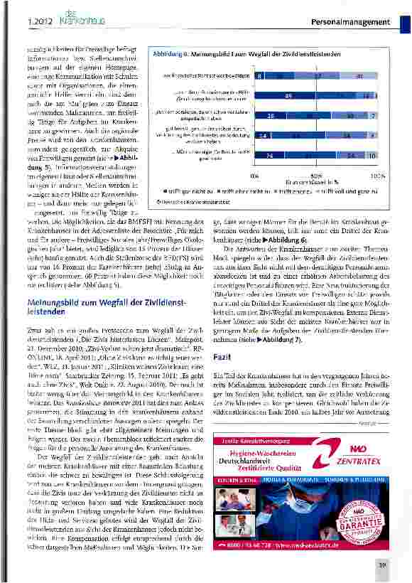 Vorschauseite 4: Wegfall der Zivildienstleistenden im Krankenhaus - Kompensations möglichkeiten und Meinungsbild