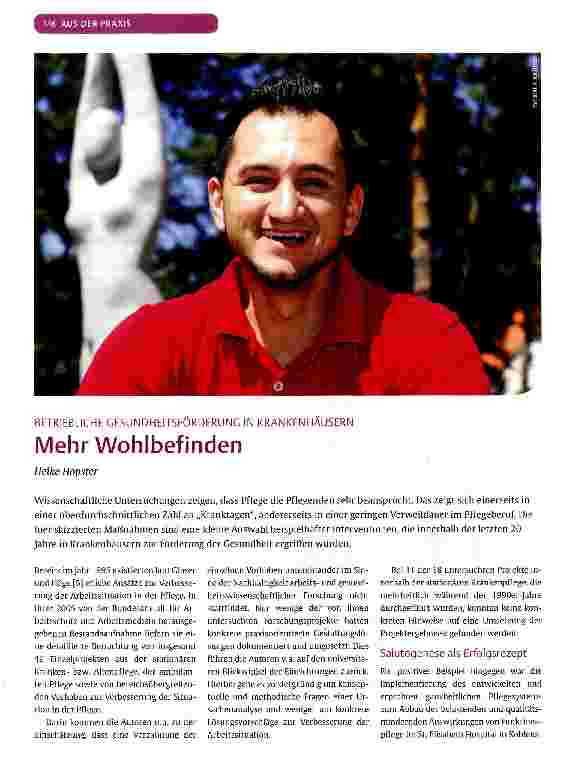 Vorschauseite 1: Mehr Wohlbefinden